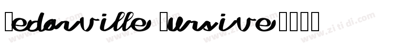 Cedarville Cursive字体转换